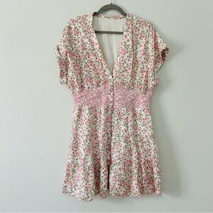 Alice + Olivia Pink Floral Mini Dress